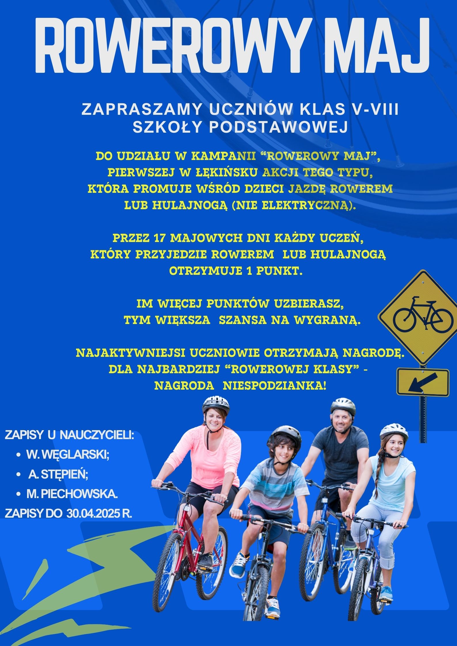 Plakat akcji „Rowerowy Maj”.