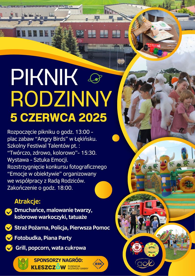 plakat informacyjny o pikniku