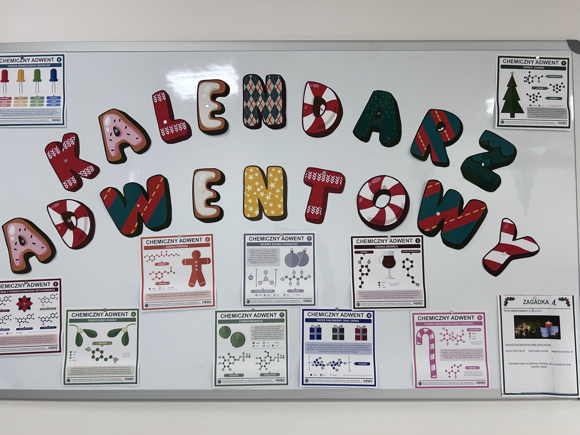 gazetka z chemicznymi zadaniami