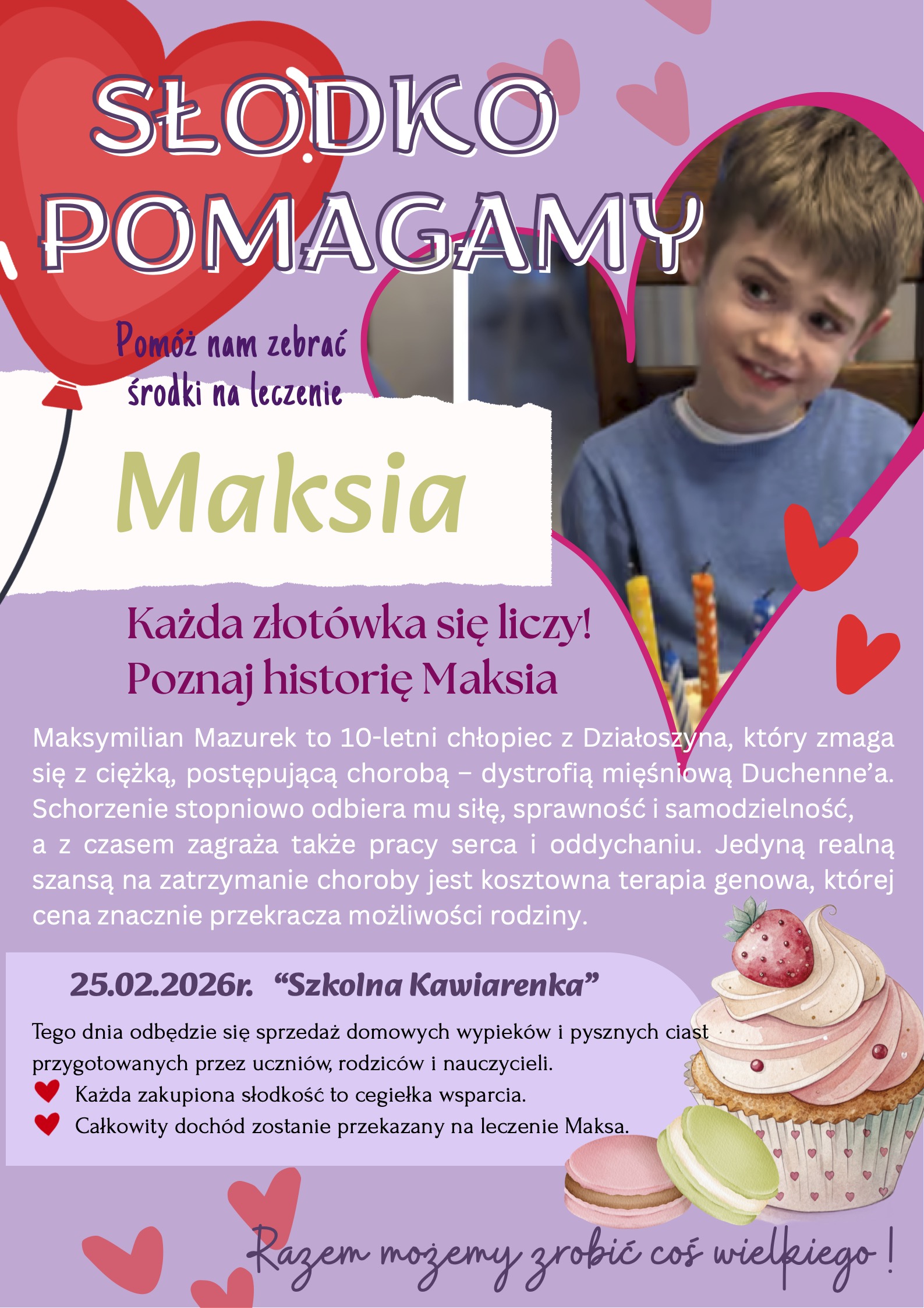 plakat - informacja o akcji charytatywnej