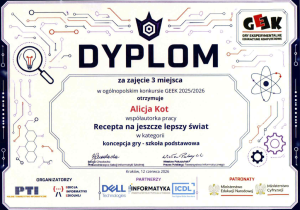 dyplom Alicji Kot