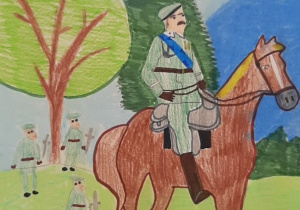 Praca ucznia SP Łękińsko w Międzynarodowym Konkursie Plastycznym LAURKA DLA BOHATERA - In memory of…