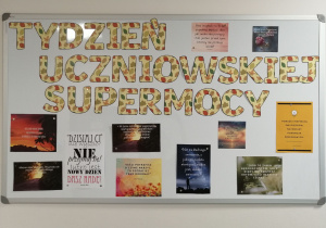 Gazetka ścienna Tydzień Uczniowskiej Supermocy