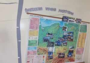 mapa pocztówkowa na świetlicy