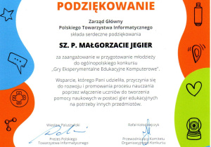 podziękowanie