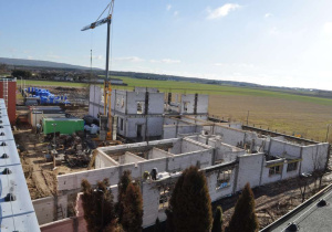 Teren budowy w dniu 7 lutego 2020 r.