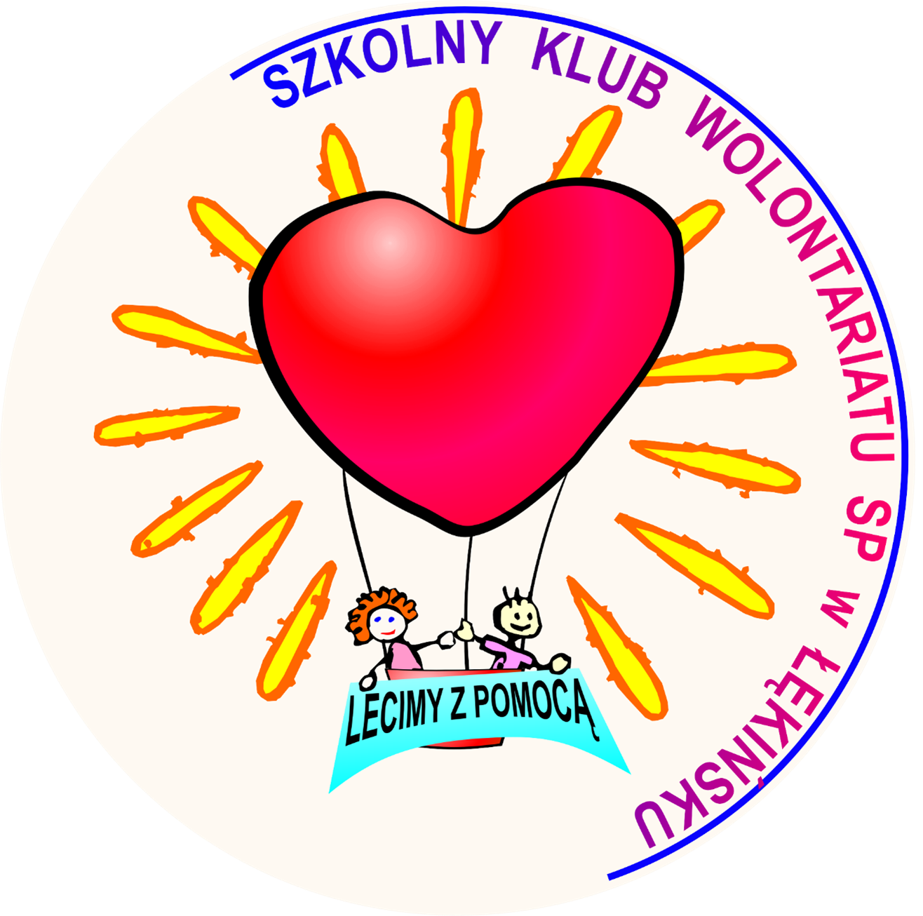 Logo Szkolnego Klubu Wolontariatu SP w Łękińsku