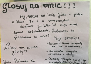 Plakat uczennicy klasy 8a
