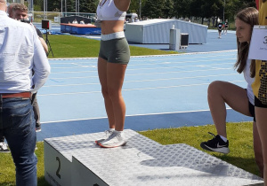 Nikola na podium – II miejsce 100 m