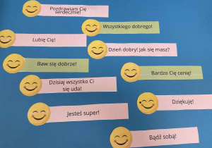 życzliwe hasła, którymi „częstowali” się uczniowie