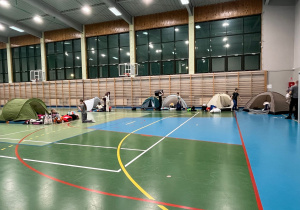 Namioty w miasteczku Św. Mikołaja