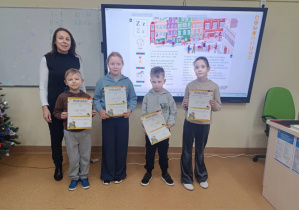 Uczestnicy konkursu LEON z klasy 1b