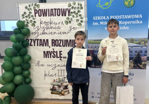 Uczestnicy konkursu powiatowego ze szkoły w Kleszczowie