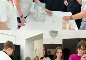 wolontariusze podczas sprzedaży koktajli