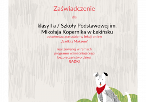 certyfikat uczestnictwa