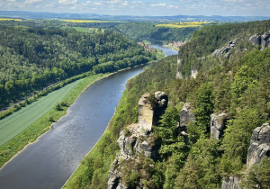 Panorama na punkcie widokowym Bastei.