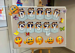 Gazetka Dzień Ciszy z emotkami