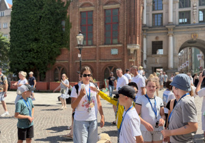 Uczniowie na gdańskiej starówce